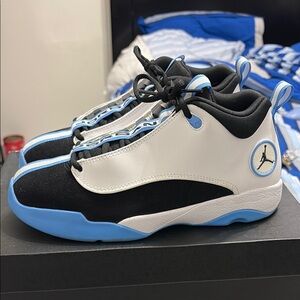 Jordan Black and Blue Sneakers with Jumpman Logo